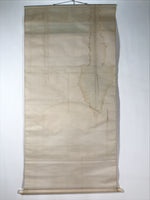 Japanese Hanging Scroll Kakejiku Vtg Waves Rising Sun Fan Shape Color KJ124