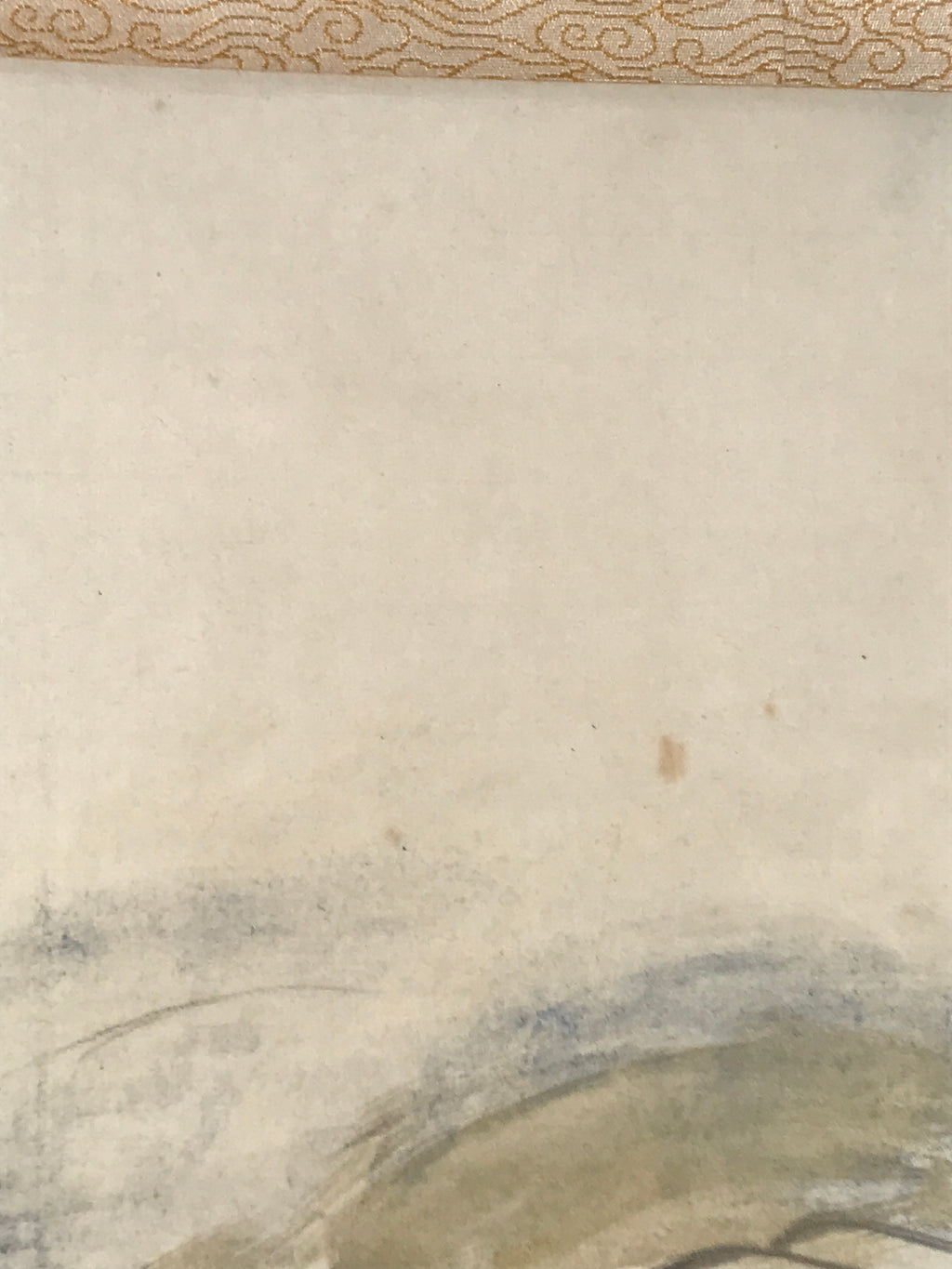 Japanese Hanging Scroll Kakejiku Vtg Waves Rising Sun Seascape Color KJ115
