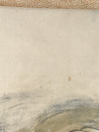Japanese Hanging Scroll Kakejiku Vtg Waves Rising Sun Seascape Color KJ115