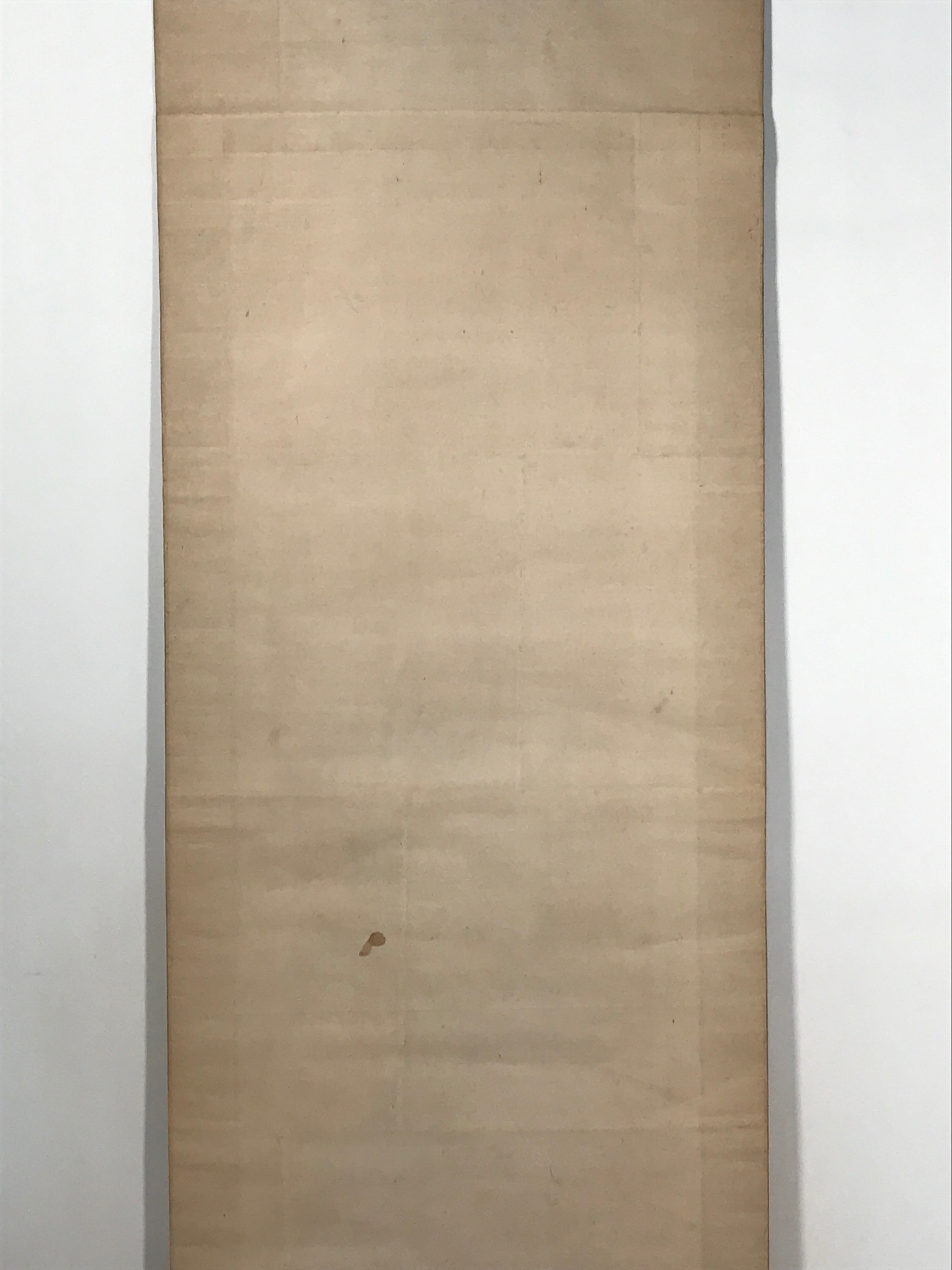 Japanese Hanging Scroll Kakejiku Vtg Winter Bird Peony Flower Straw Mat KJ170