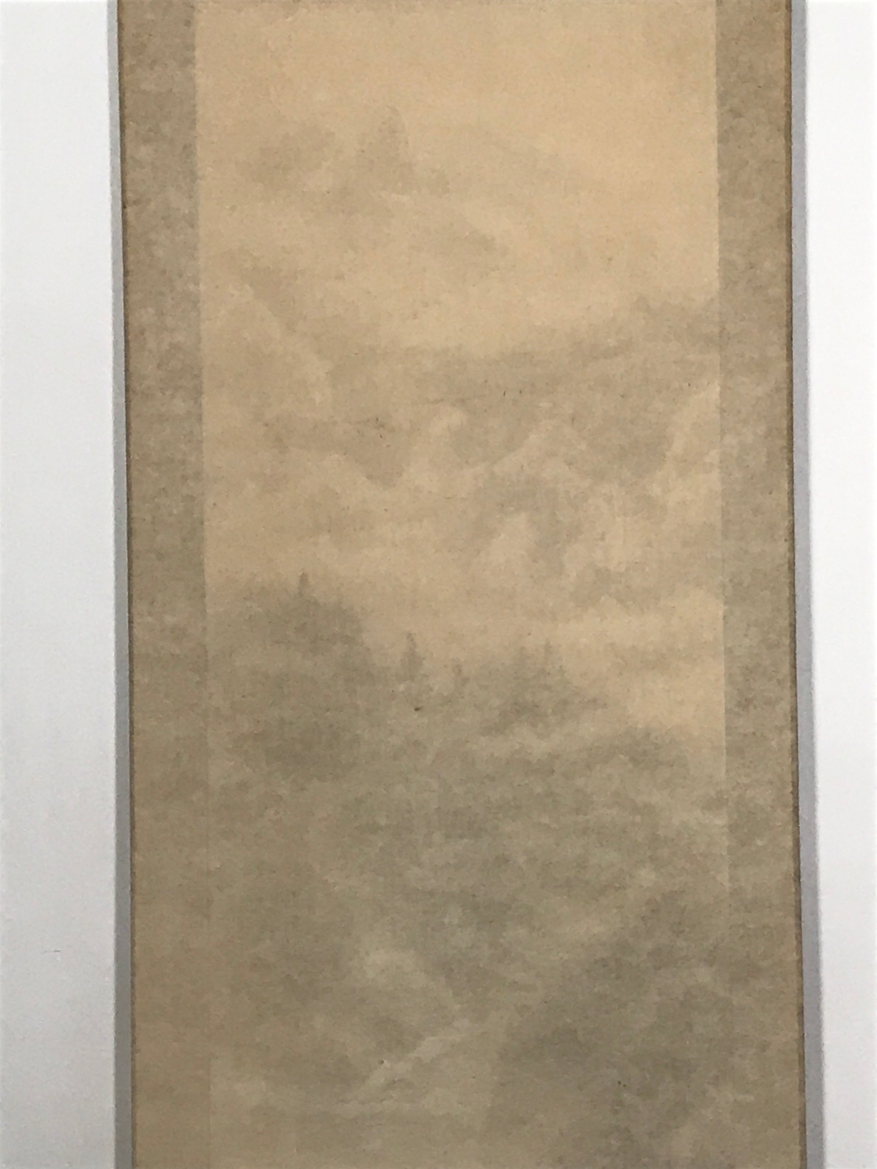 Japanese Hanging Scroll Landscape Mountains Sansui Kakejiku Black White KJ18