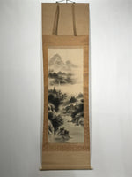 Japanese Hanging Scroll Landscape Mountains Sansui Kakejiku Black White KJ21
