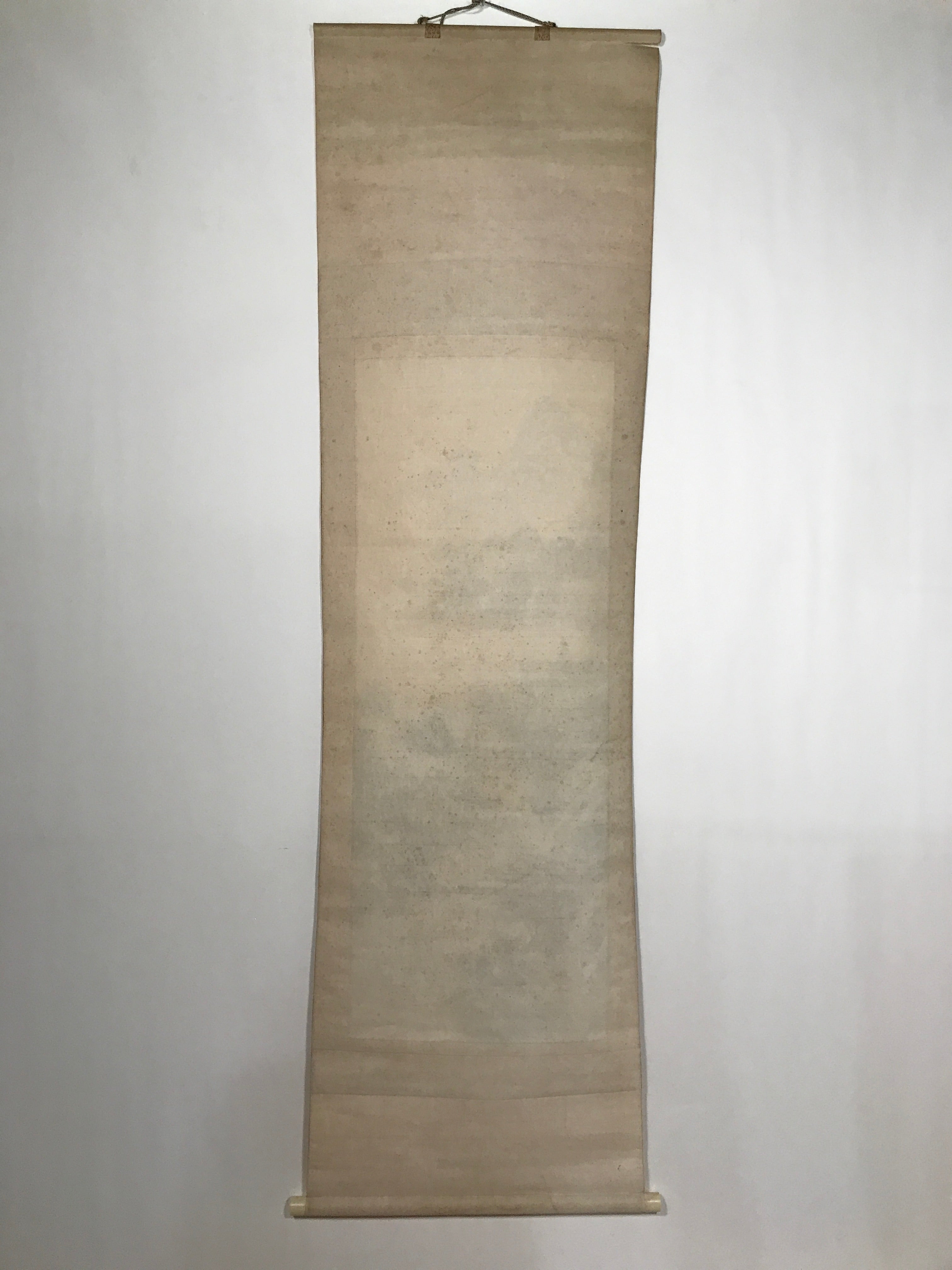 Japanese Hanging Scroll Landscape Mountains Sansui Kakejiku Black White KJ21