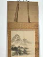 Japanese Hanging Scroll Landscape Mountains Sansui Kakejiku Black White KJ21