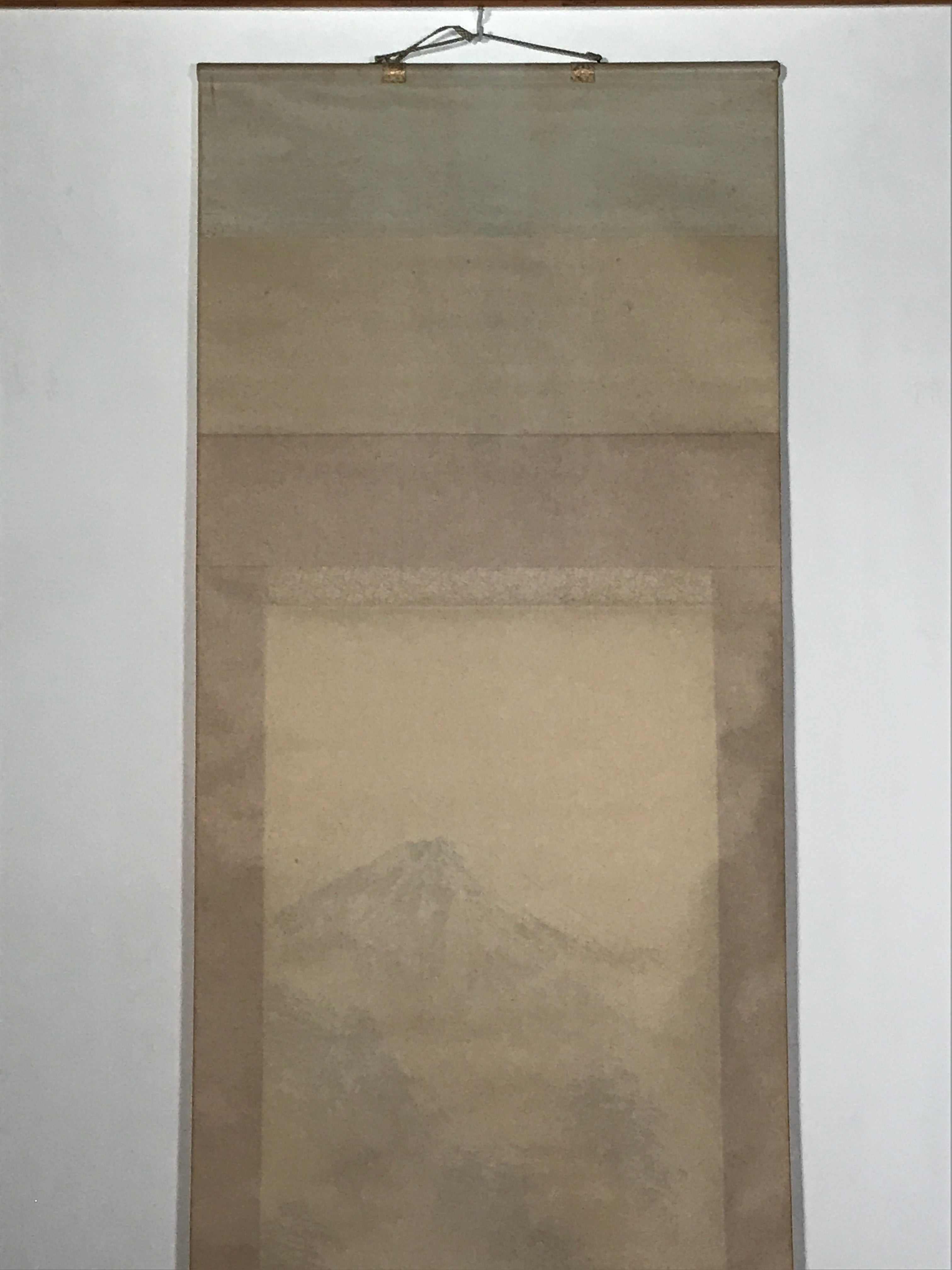 Japanese Hanging Scroll Mt Fuji Landscape Mountain Ogura Riyama Kakejiku KJ30