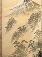 Japanese Hanging Scroll Mt Fuji Landscape Mountain Ogura Riyama Kakejiku KJ30