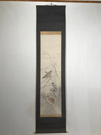 Japanese Hanging Scroll Quails Birds Bell Flowers Pampas Grass Kakejiku KJ27