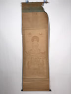 Japanese Hanging Scroll Vtg 3 Japanese Gods Shinto Mythology Kakejiku SC941