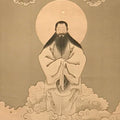 Japanese Hanging Scroll Vtg 3 Japanese Gods Shinto Mythology Kakejiku SC941