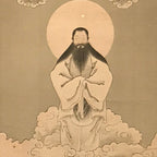 Japanese Hanging Scroll Vtg 3 Japanese Gods Shinto Mythology Kakejiku SC941