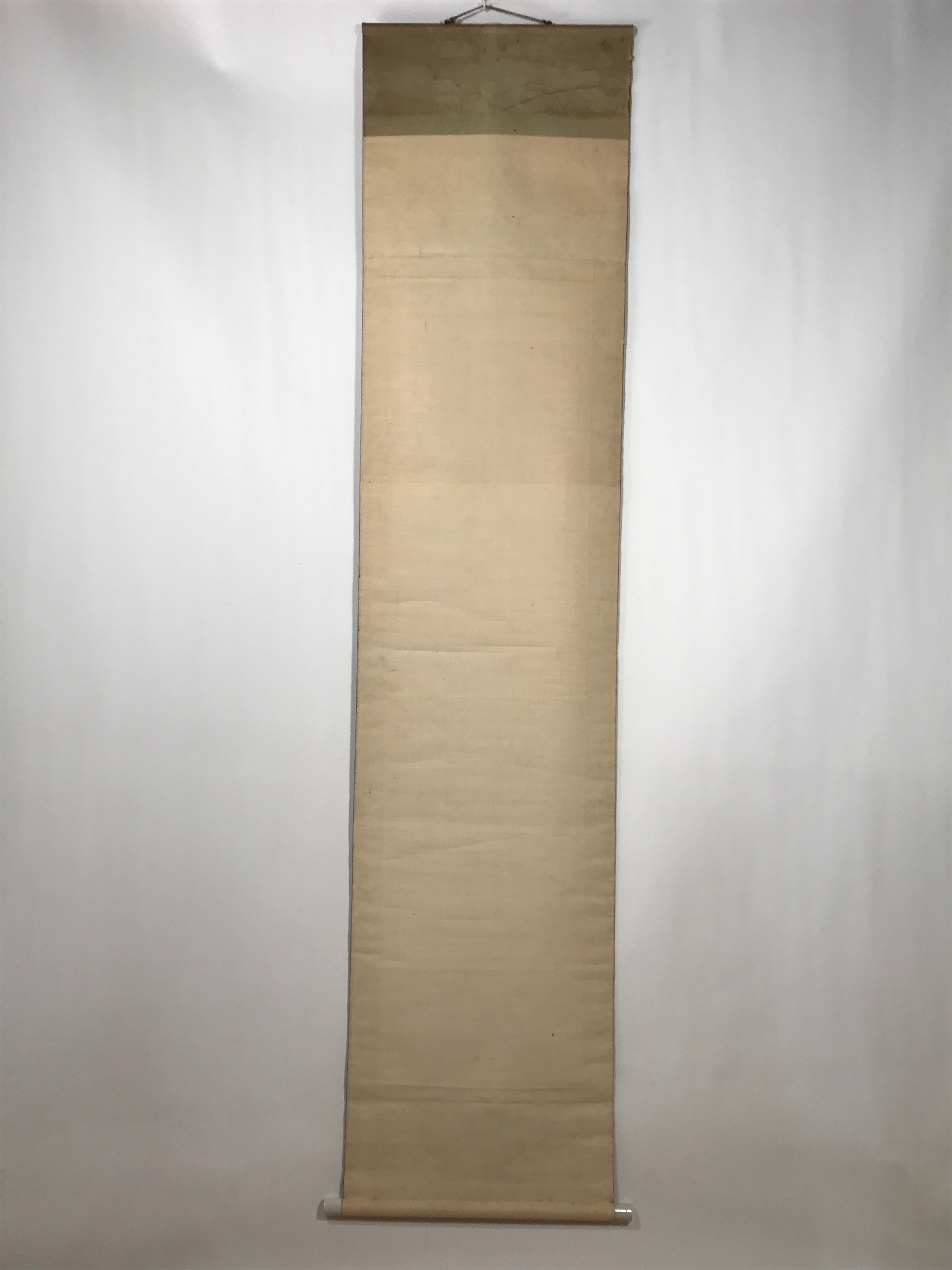 Japanese Hanging Scroll Vtg Bird Snow Trees Winter Scenery Kakejiku SC815