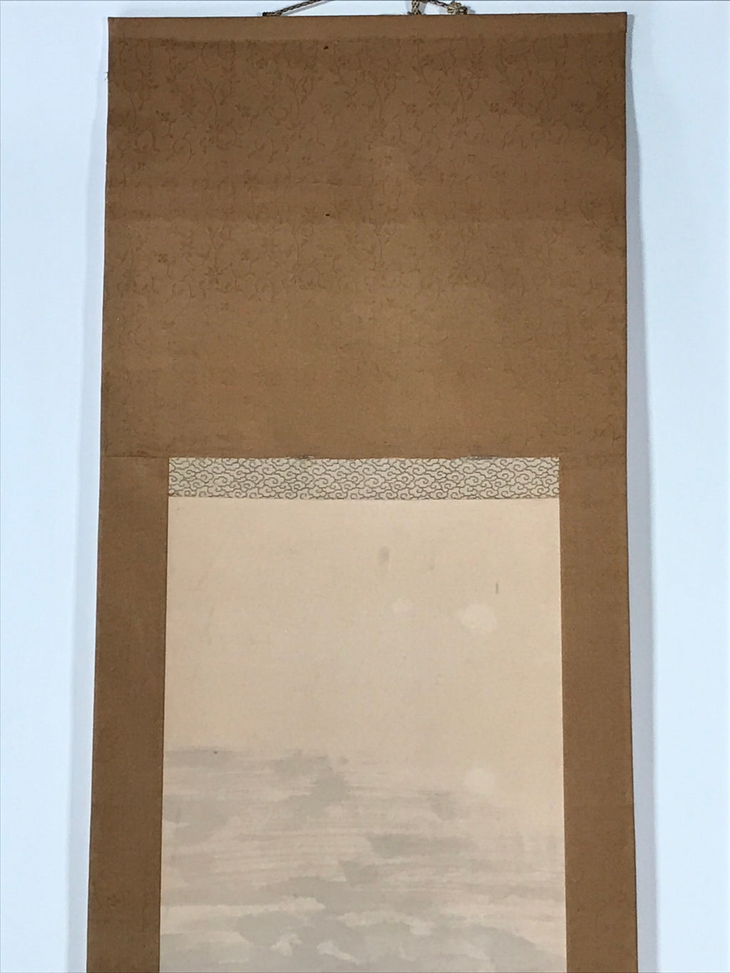 Japanese Hanging Scroll Vtg Bird Snow Trees Winter Scenery Kakejiku SC815