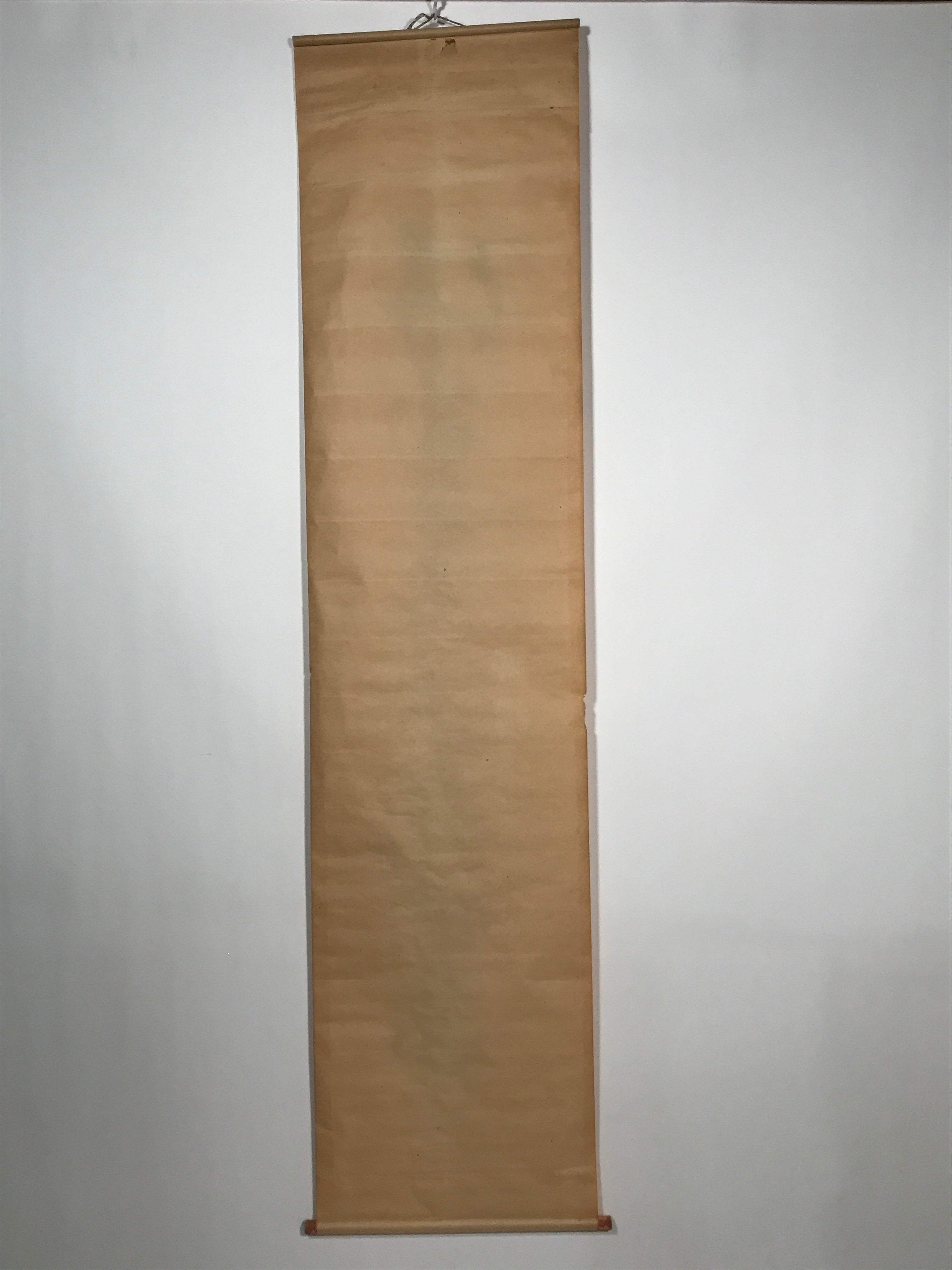 Japanese Hanging Scroll Vtg Black Calligraphy Kakejiku Chagake SC943