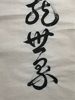 Japanese Hanging Scroll Vtg Black Calligraphy Kakejiku Chagake SC943