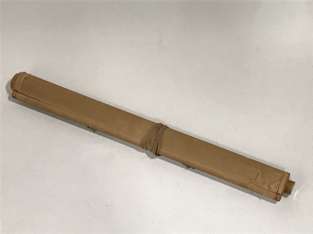 Japanese Hanging Scroll Vtg Black Calligraphy Kakejiku Chagake SC944