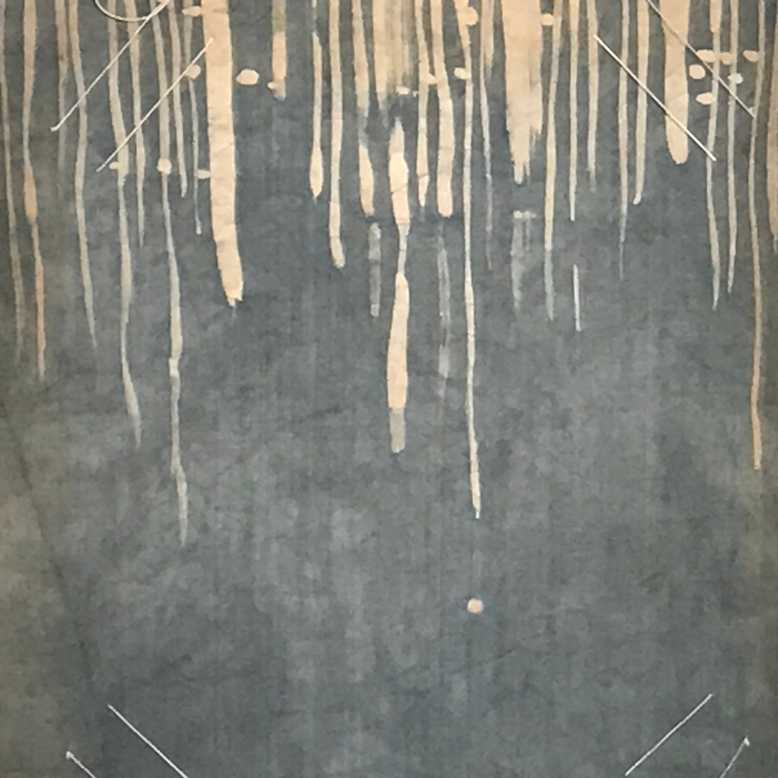 Japanese Hanging Scroll Vtg Blank Empty Black Background Kakejiku Chagake SC922