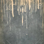 Japanese Hanging Scroll Vtg Blank Empty Black Background Kakejiku Chagake SC922