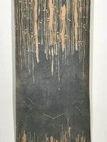 Japanese Hanging Scroll Vtg Blank Empty Black Background Kakejiku Chagake SC922