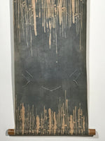 Japanese Hanging Scroll Vtg Blank Empty Black Background Kakejiku Chagake SC922