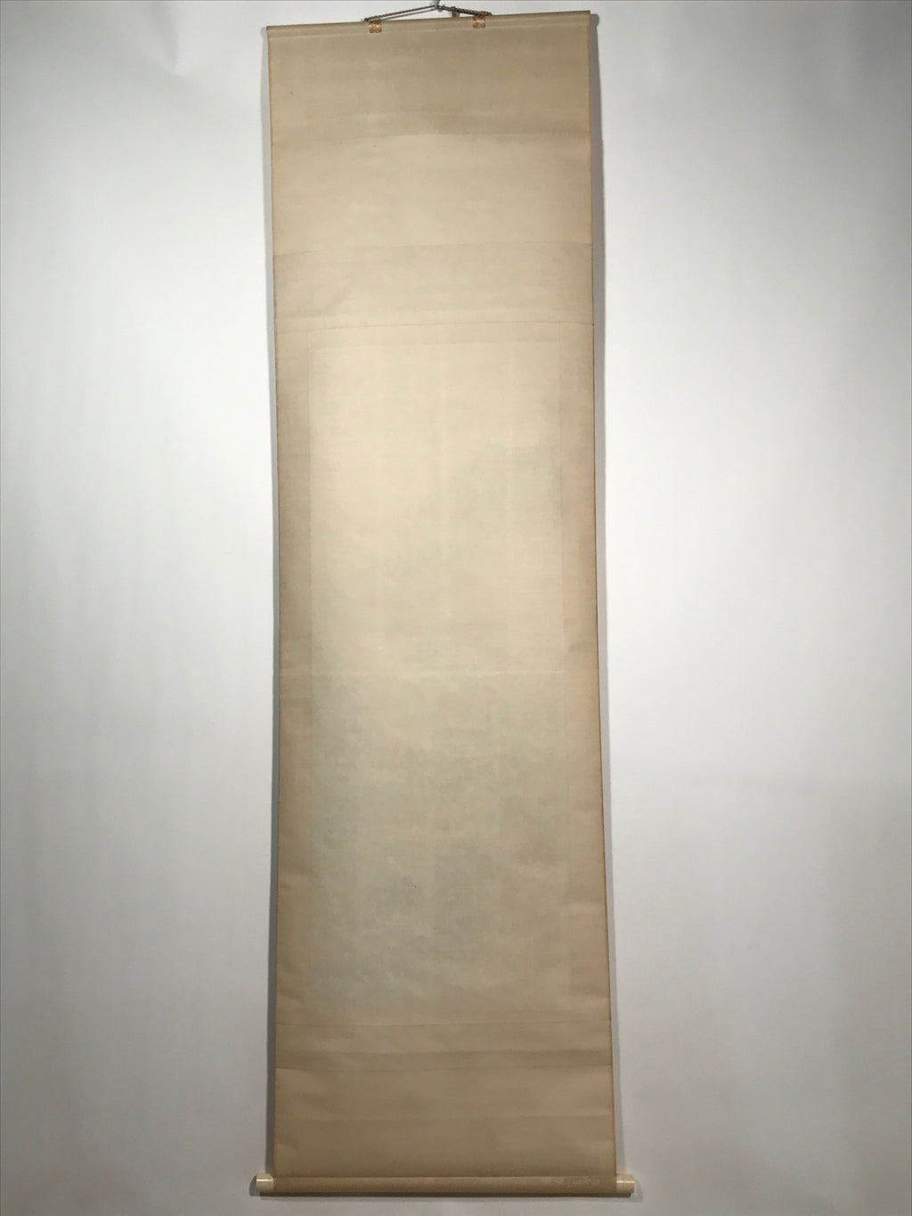 Japanese Hanging Scroll Vtg Bridge Man Mountain Trees Sansui Kakejiku SC853