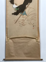 Japanese Hanging Scroll Vtg Budai Hotei Buddhist Monk Kakejiku Chagake SC908