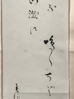 Japanese Hanging Scroll Vtg Calligraphed Poem Grass Kakejiku Chagake SC936