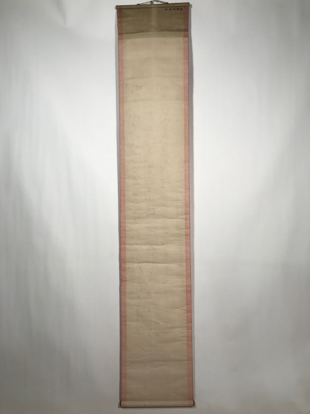Japanese Hanging Scroll Vtg Calligraphy Poem Black Kakejiku Chagake SC893