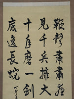 Japanese Hanging Scroll Vtg Calligraphy Poem Rai San'yo Kakejiku Chagake SC864