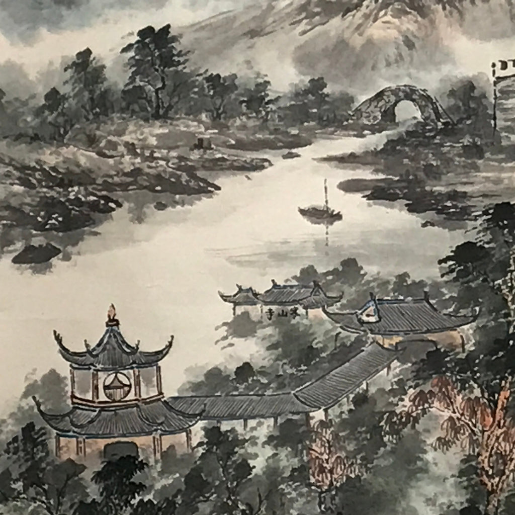 Japanese-Hanging-Scroll-Vtg-