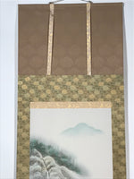 Japanese Hanging Scroll Vtg Colored Moutain Water Fog Sansui Kakejiku SC838