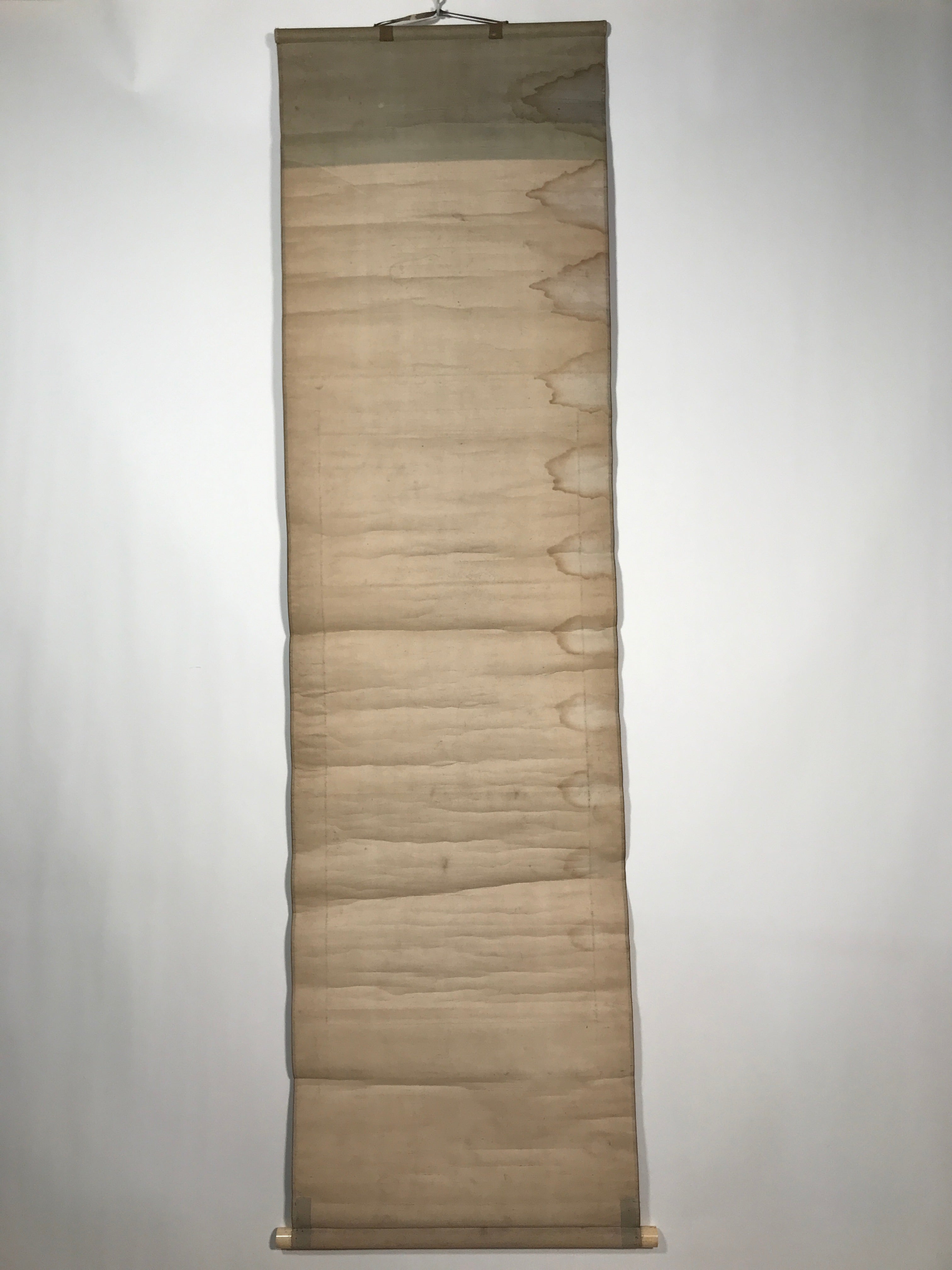 Japanese Hanging Scroll Vtg Hotei Man Carrying Bag Buddhist Kakejiku SC861
