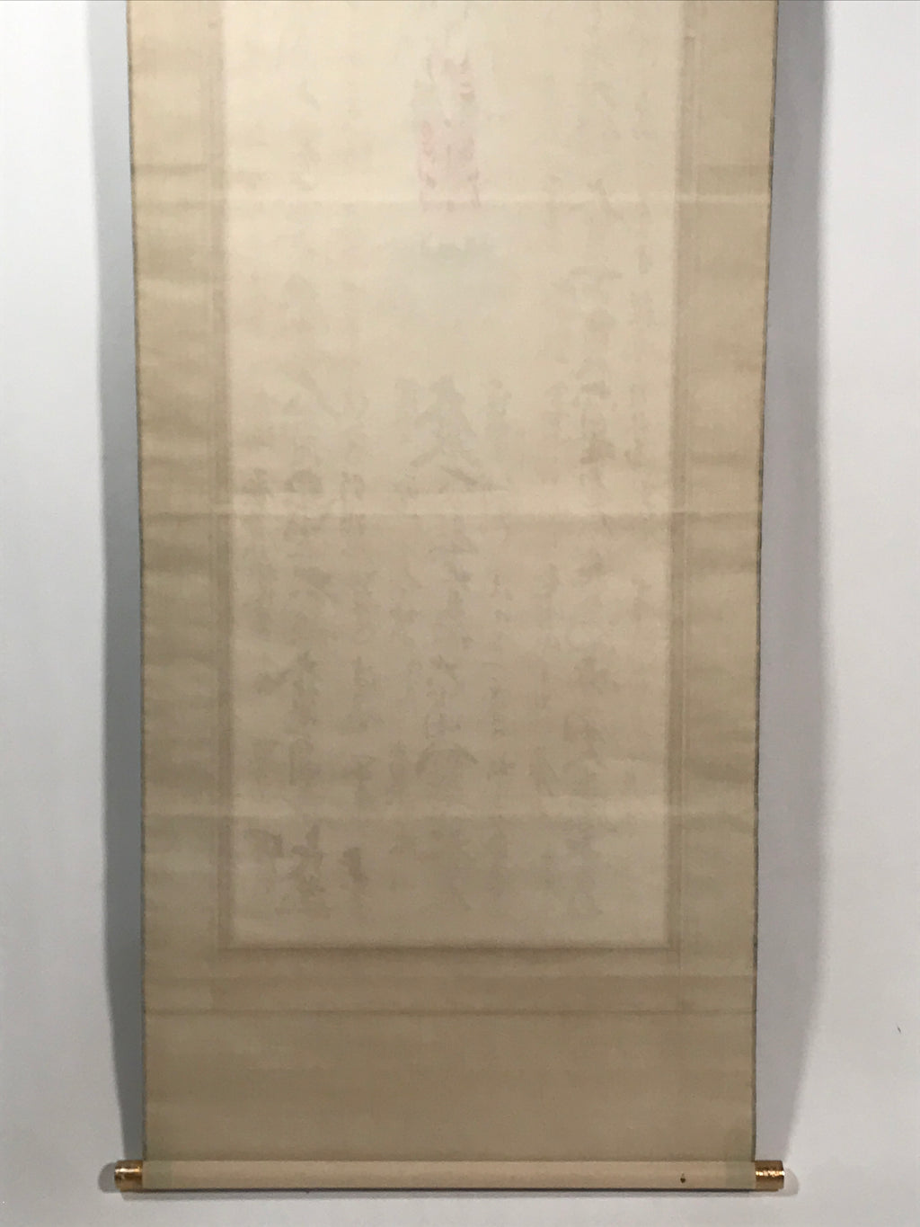 Japanese Hanging Scroll Vtg Kakejiku 33 Sacred Places Goshuin Buddhist KJ121