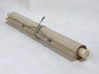 Japanese Hanging Scroll Vtg Kakejiku Calligraphy 2 Characters Kanji Black KJ71