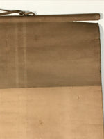 Japanese Hanging Scroll Vtg Kakejiku Calligraphy Kotobuki Fan Shape Color KJ140