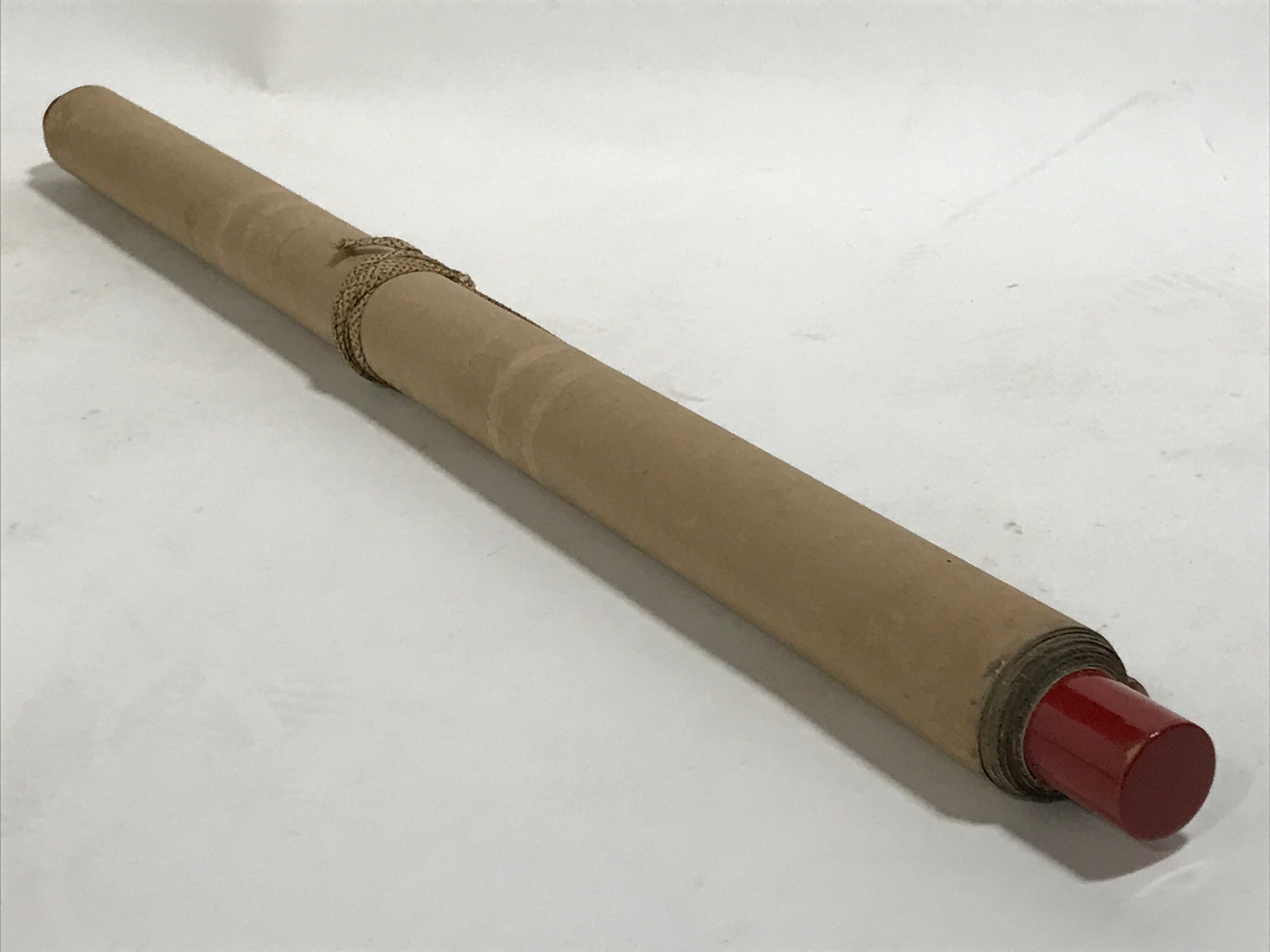 Japanese Hanging Scroll Vtg Kakejiku Calligraphy Kotobuki Fan Shape Color KJ140