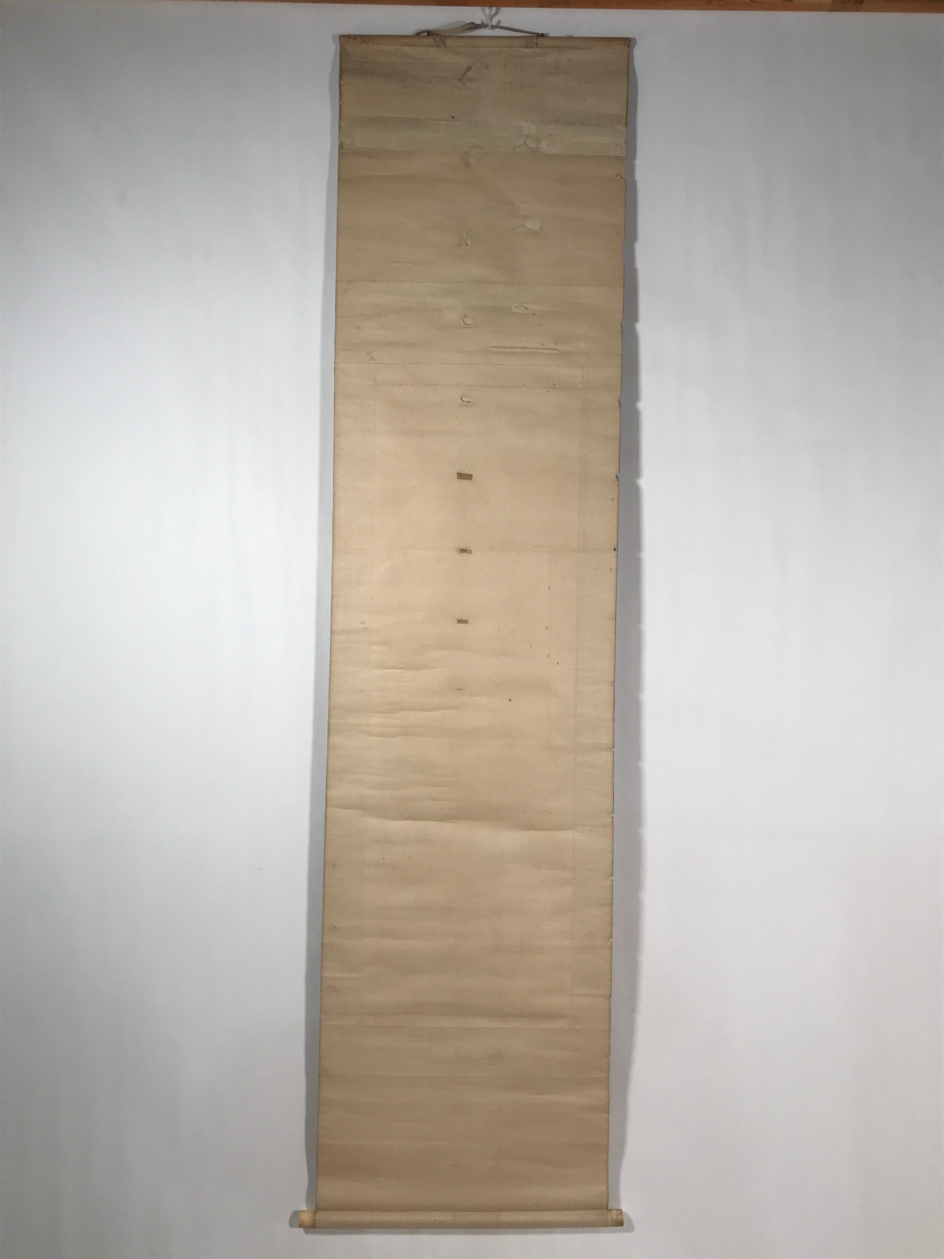 Japanese Hanging Scroll Vtg Kakejiku Cliff Pine Tree Landscape Ink Color KJ73