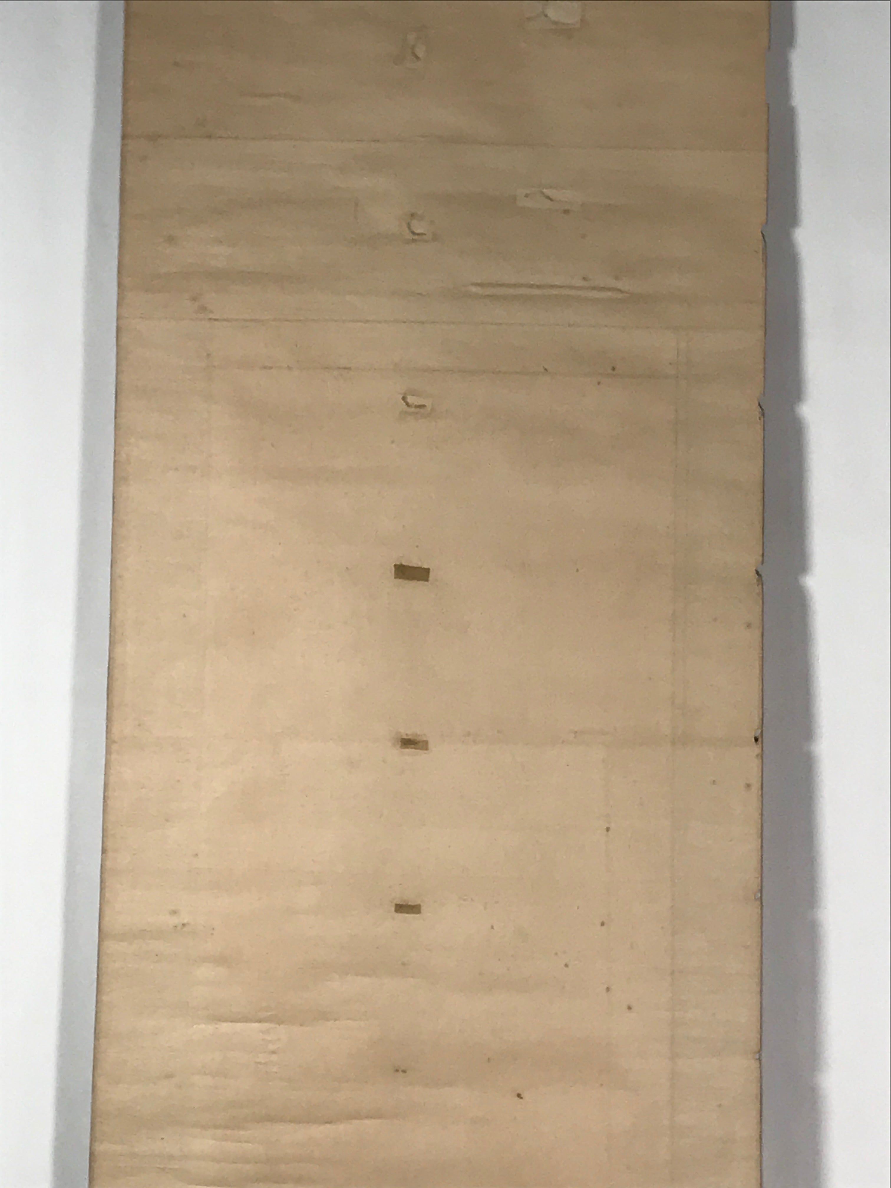 Japanese Hanging Scroll Vtg Kakejiku Cliff Pine Tree Landscape Ink Color KJ73
