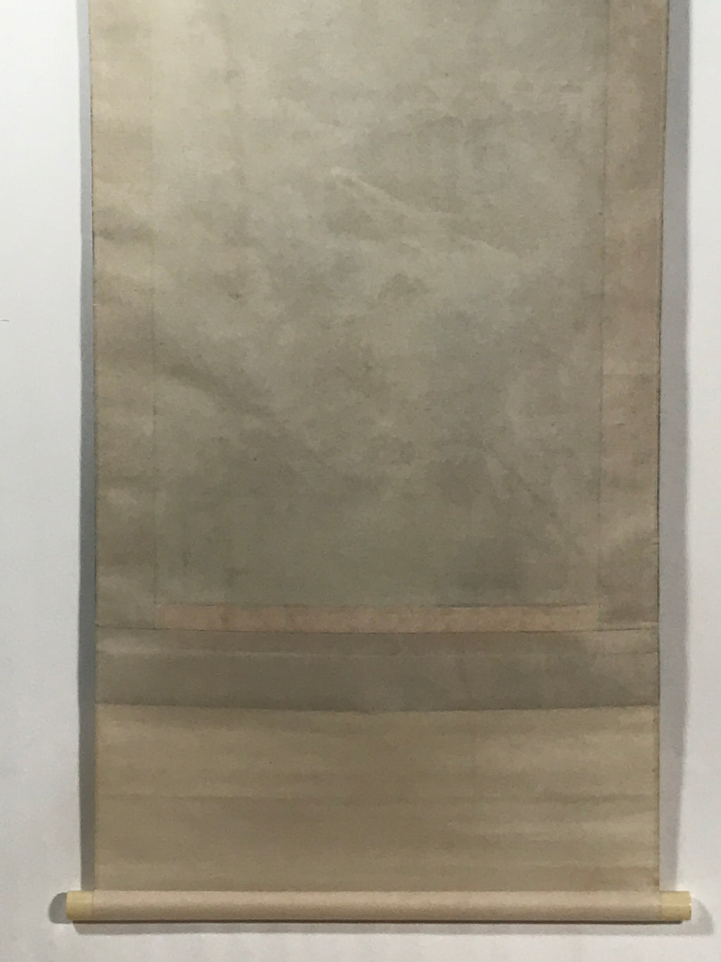 Japanese Hanging Scroll Vtg Kakejiku Fog Mountain River Landscape Ink KJ105