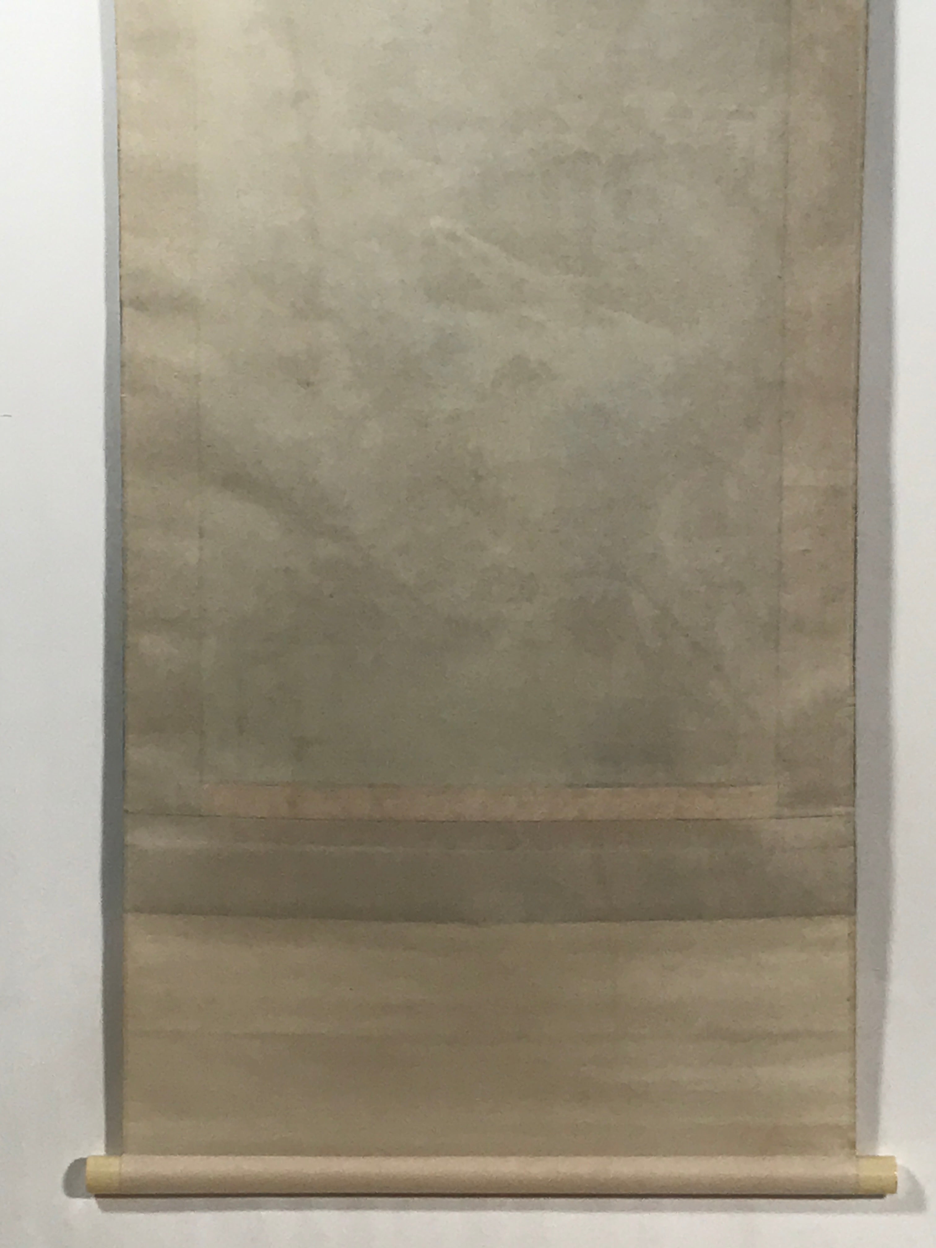 Japanese Hanging Scroll Vtg Kakejiku Fog Mountain River Landscape Ink KJ105