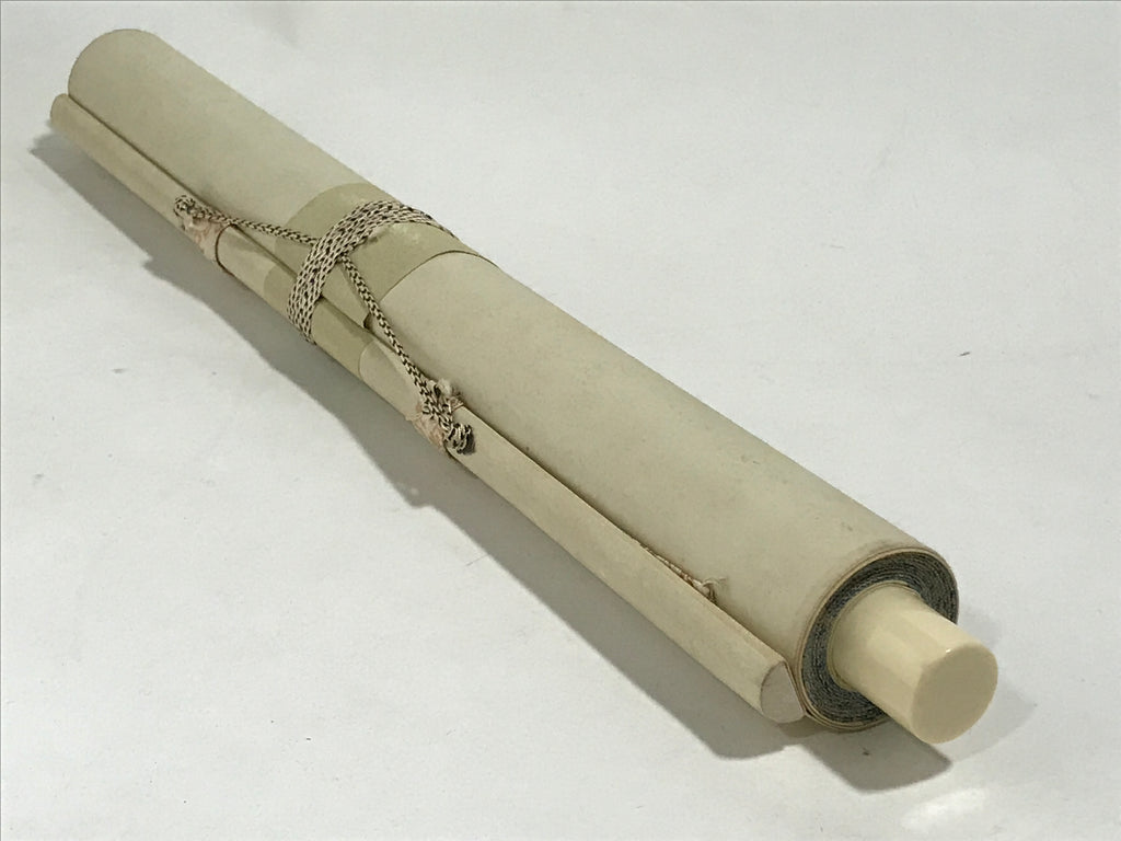 Japanese Hanging Scroll Vtg Kakejiku Fog Mountain River Landscape Ink KJ105