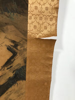 Japanese Hanging Scroll Vtg Kakejiku Fog Mountain Waterfall Landscape Ink KJ99