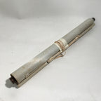 Japanese Hanging Scroll Vtg Kakejiku Jumping Carp Wave Pattern Koi Gray KJ65