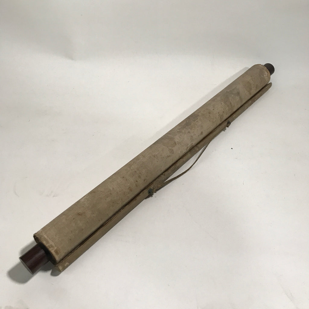 Japanese Hanging Scroll Vtg Kakejiku Kacho Bird Flowers Pink Green Yellow KJ43