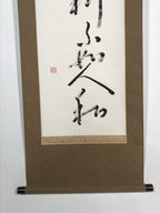 Japanese Hanging Scroll Vtg Kakejiku Mencius Chinese Proverb Calligraphy KJ51