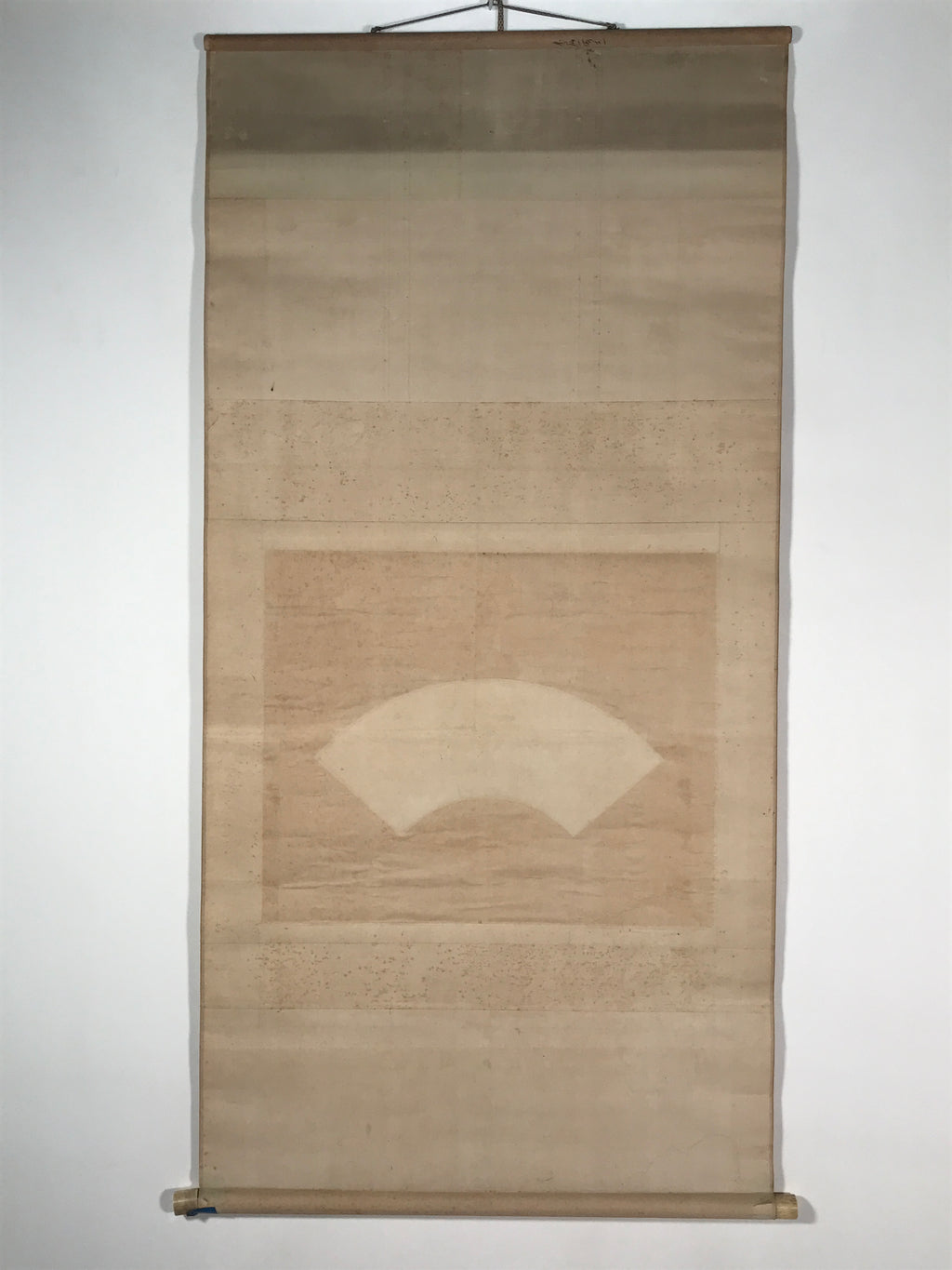 Japanese Hanging Scroll Vtg Kakejiku Mount Fuji Folding Fan Landscape Color KJ77