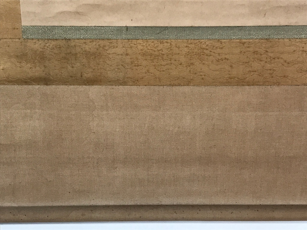 Japanese Hanging Scroll Vtg Kakejiku Mount Fuji Folding Fan Landscape Color KJ77