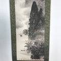 Japanese Hanging Scroll Vtg Kakejiku Mountain River Boat Sansui Landscape KJ47