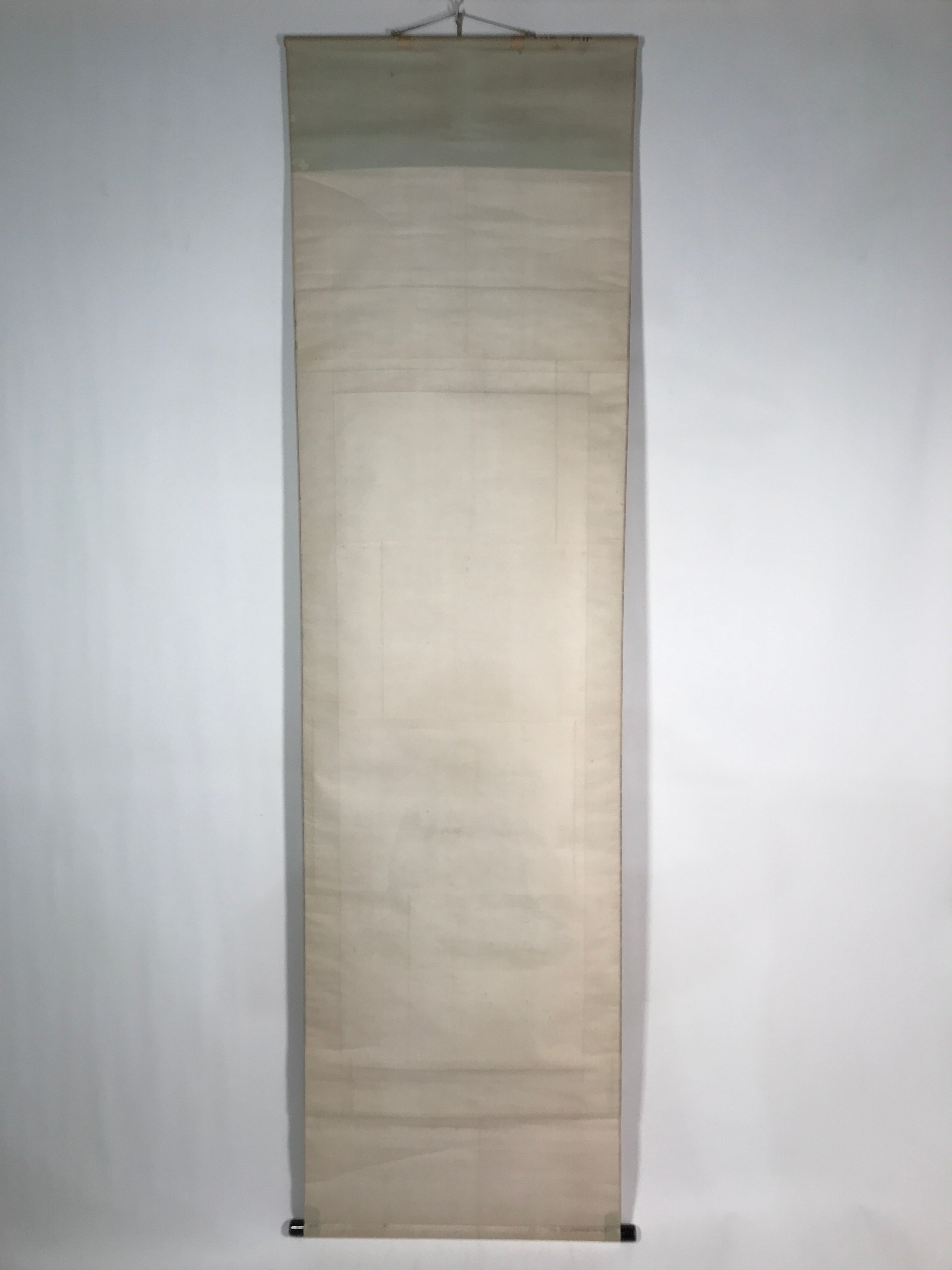 Japanese Hanging Scroll Vtg Kakejiku Portrait Man Sitting Kimono Medals KJ58