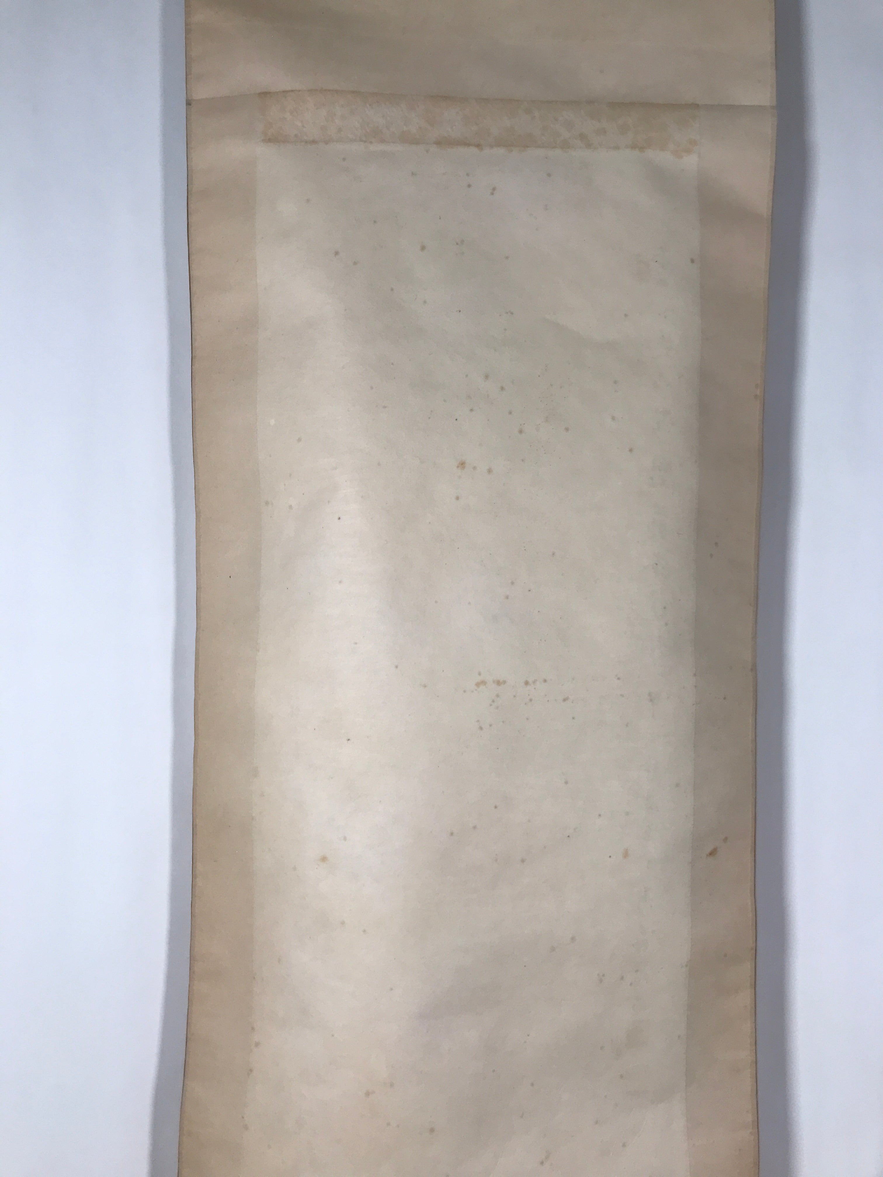 Japanese Hanging Scroll Vtg Kakejiku Red Bamboo Black Kanji Calligraphy KJ68