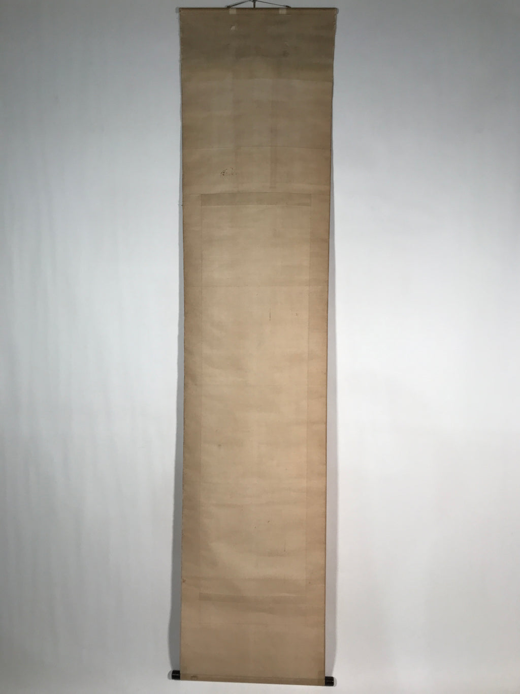 Japanese Hanging Scroll Vtg Kakejiku Red Rising Sun Calligraphy Poem Black KJ48